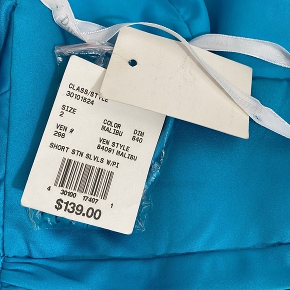 David Bridal Malibu Blue Dress. Sz 2 - Picture 9 of 10